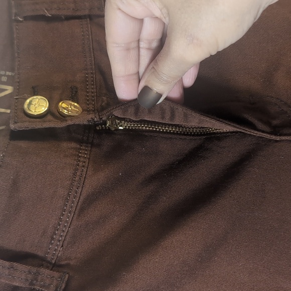 Iman Global Chic Perfect Fit 360  Chocolate Brown Jeans Size 16 New with tags - Picture 7 of 16